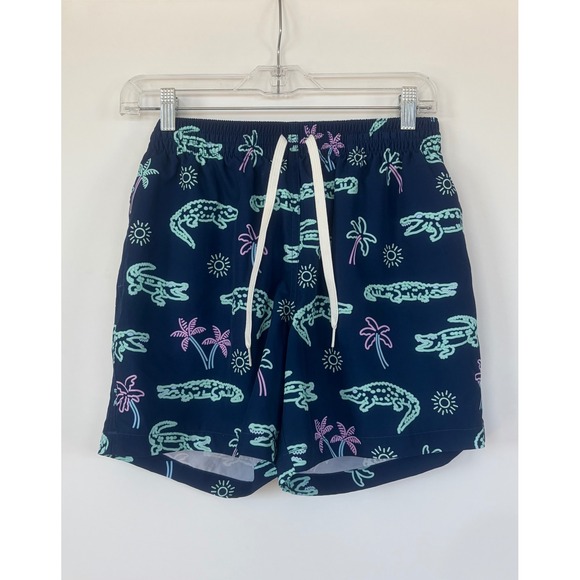 chubbies Other - Chubbies Mens Swim Trunks Navy Neon Alligator Palm Tree Print Shorts M